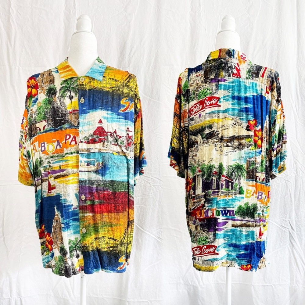 JAMS WORLD BALBOA PARK SAN DIEGO SHIRT Del Coronado Retro Hawaiian Men's XLarge
